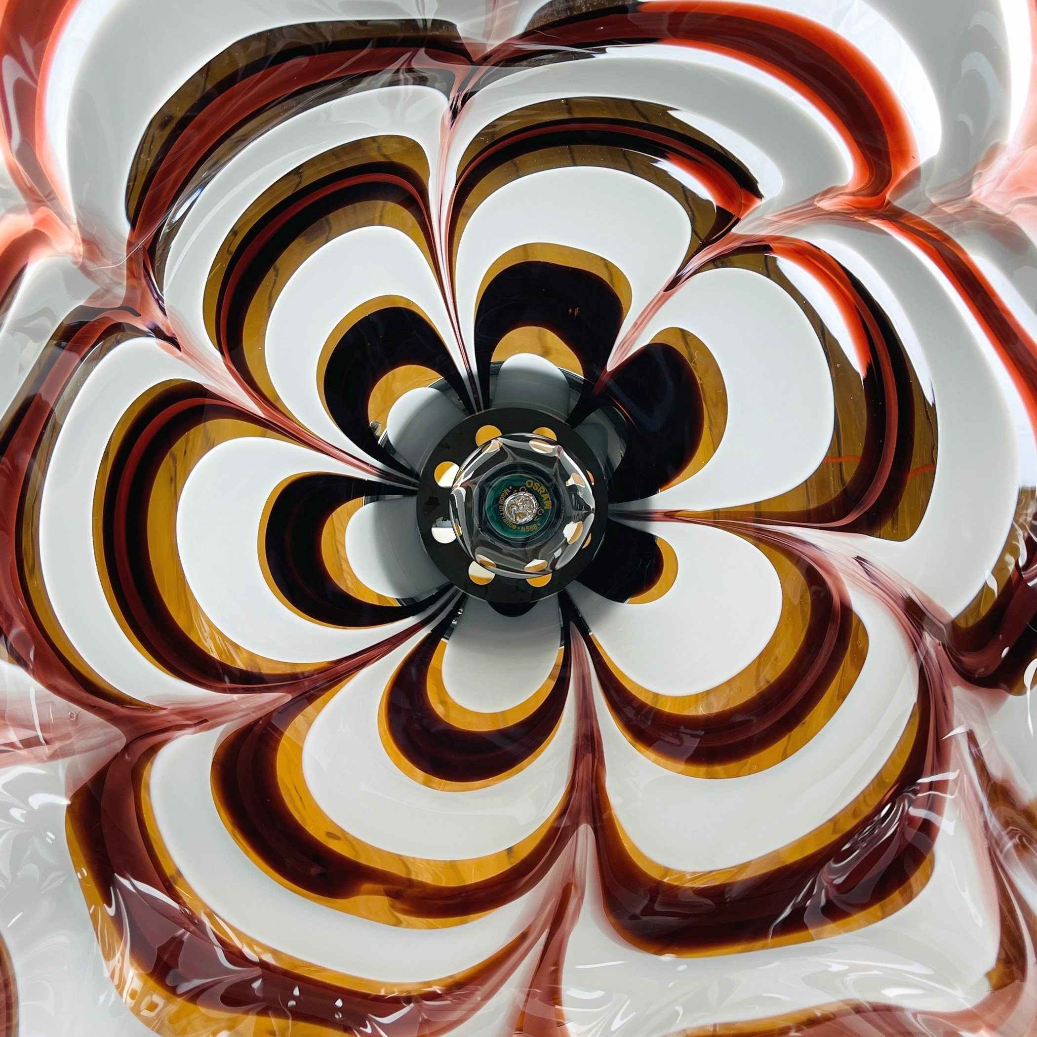Original murano pendant lamp Fazzoletto by AV Mazzega Italy 1970s