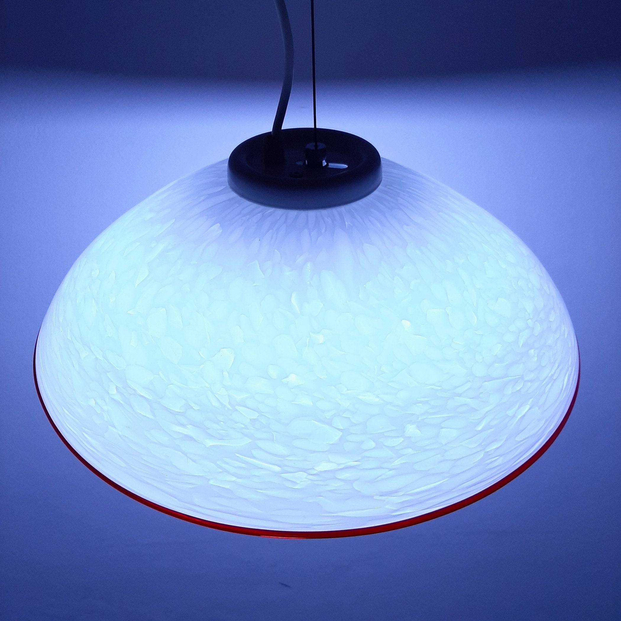 Vintage murano glass pendant lamp Italy 70s Mid-century lighting Modern Retro home decor