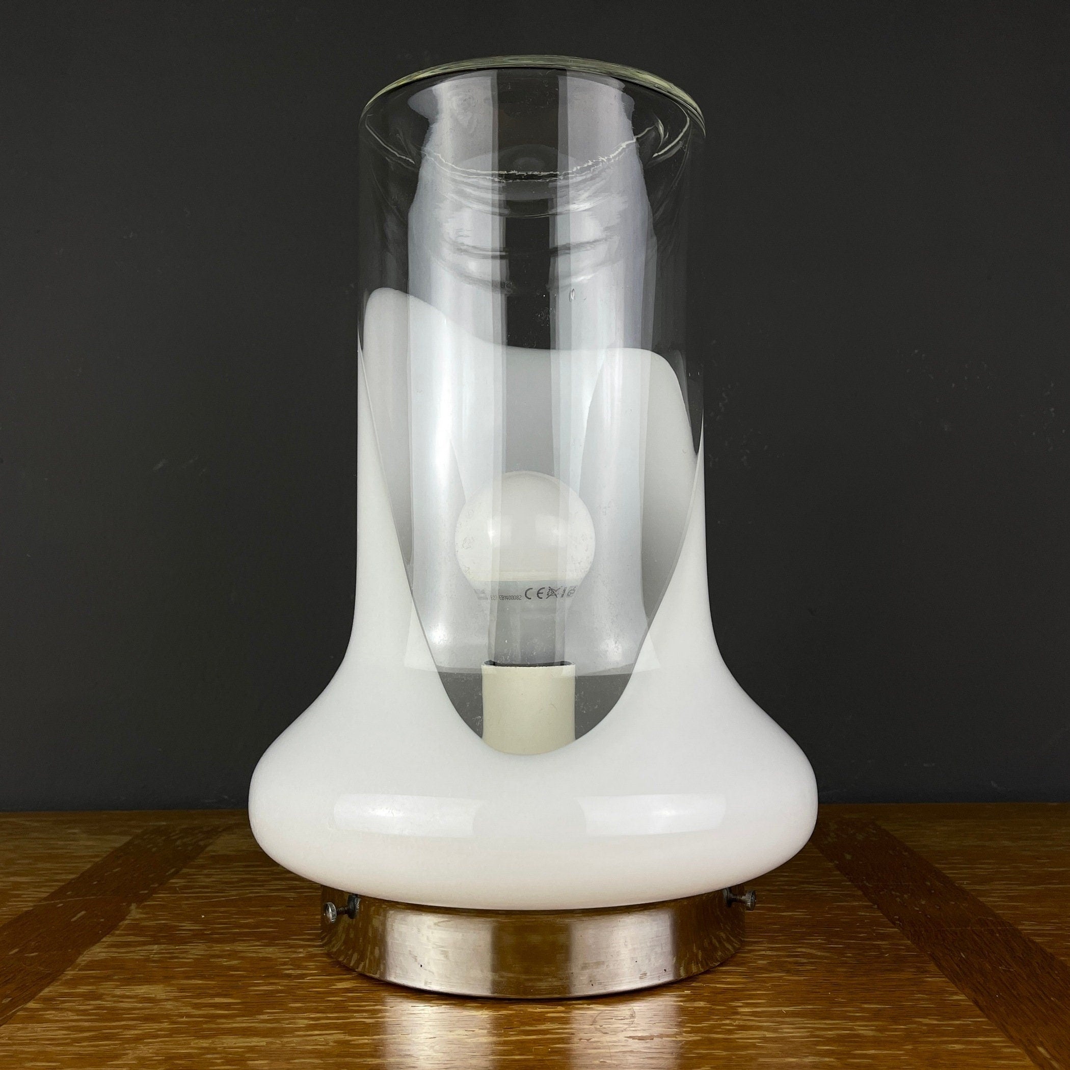 Vintage Murano Glass Table Lamp by Roberto Pamio for Leucos, Italy