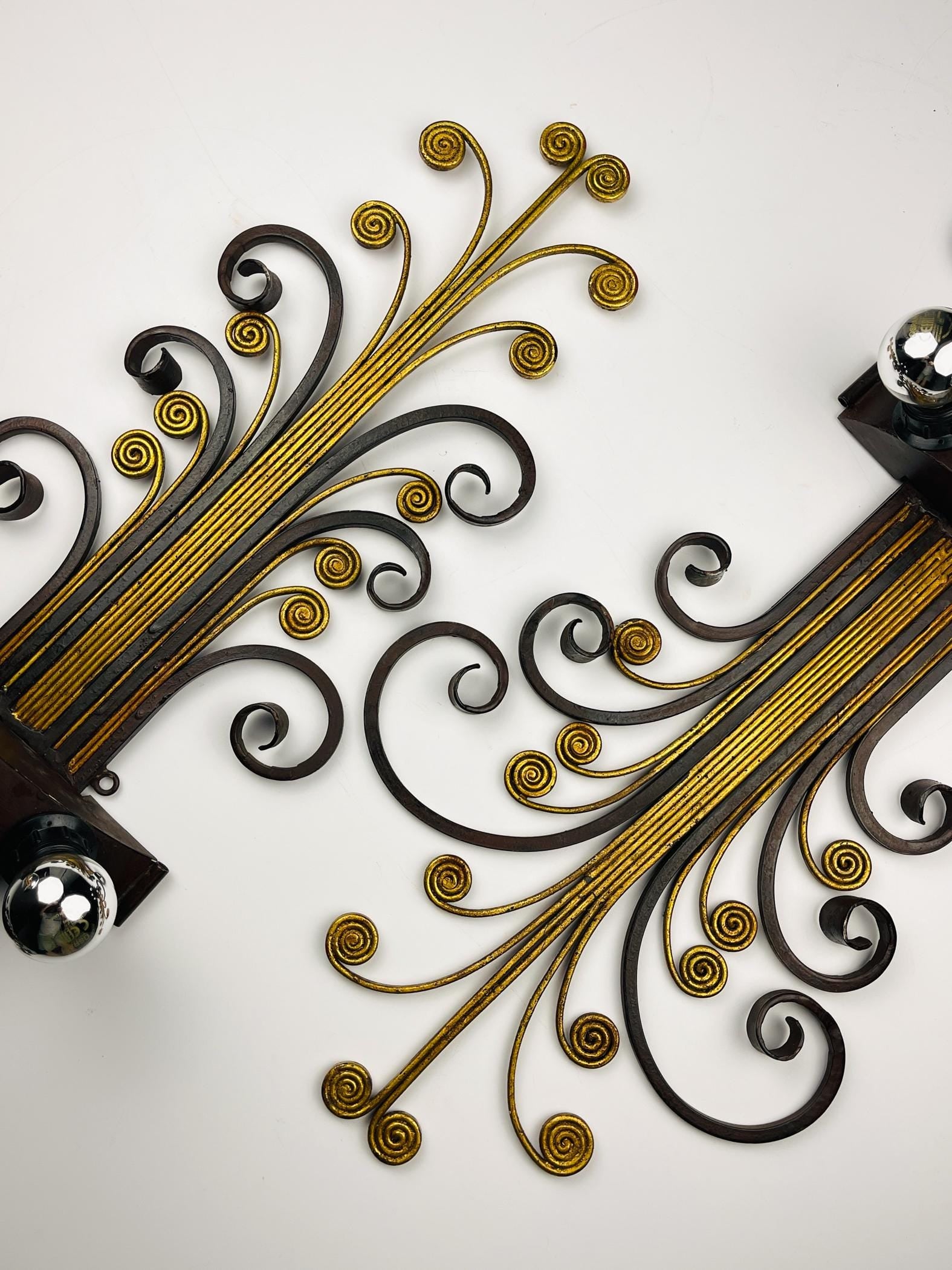 Large Wall Lights by Banci Firenze, Italy, 1960s, Set of 2, Vintage home decor
