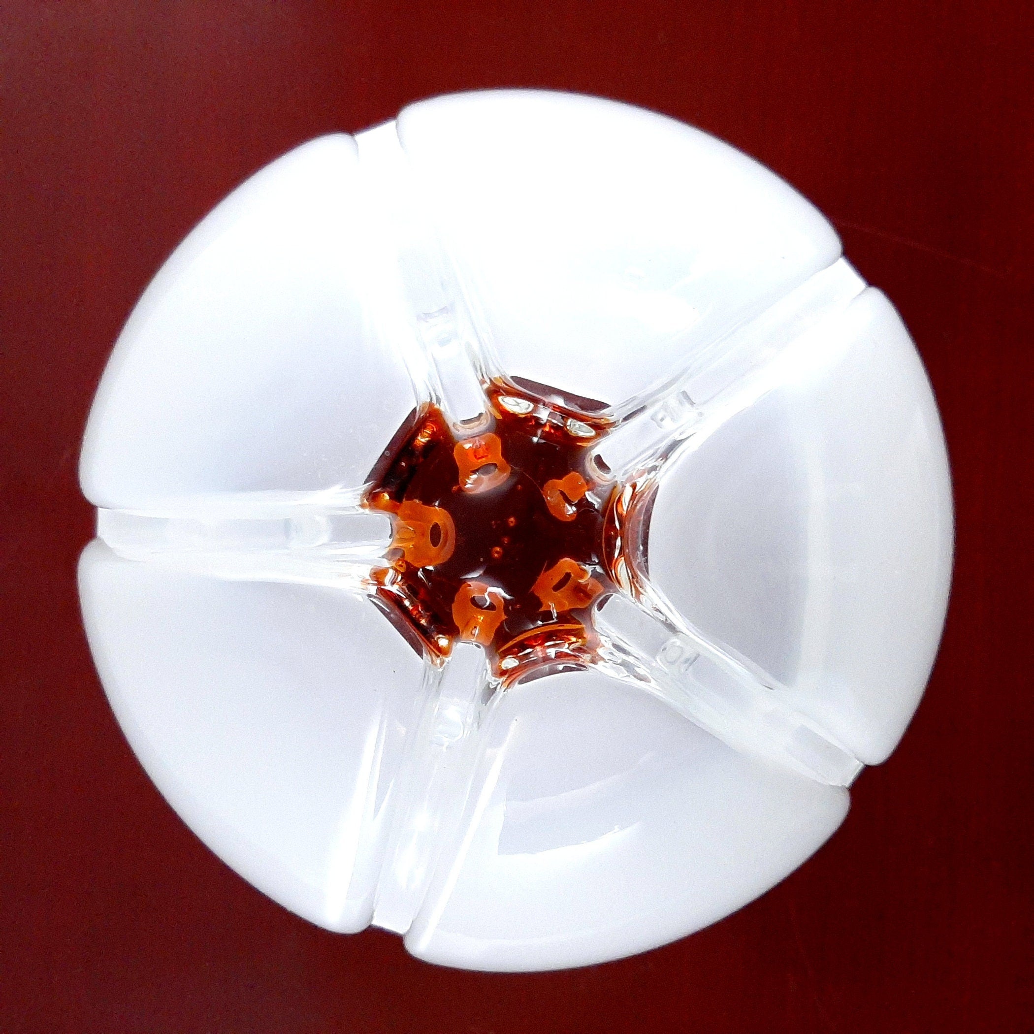 Vintage murano pendant lamp Mazzega Italy 1970s MCM Space Age