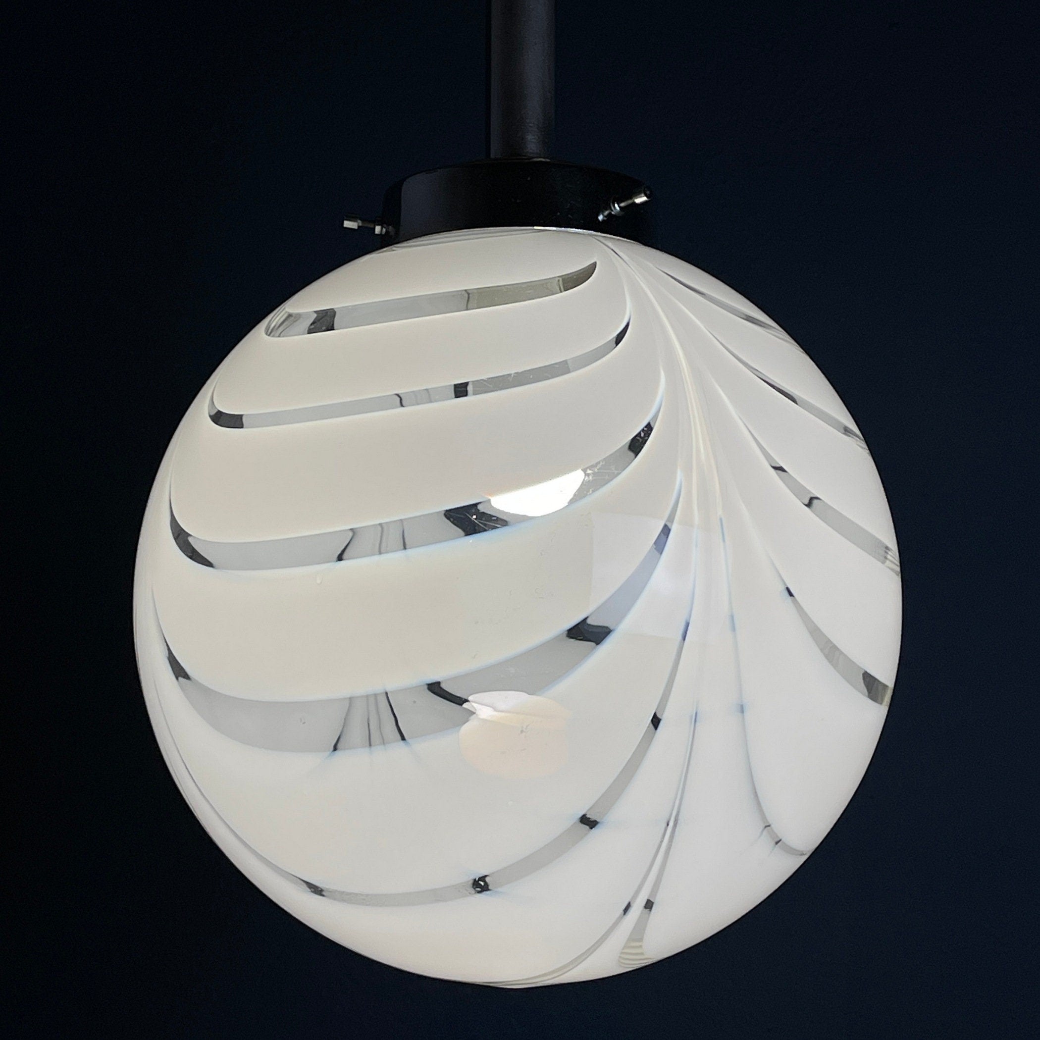 Murano Glass Pendant Lamp, Italy 1960s, Mid-century modern, Retro lighting