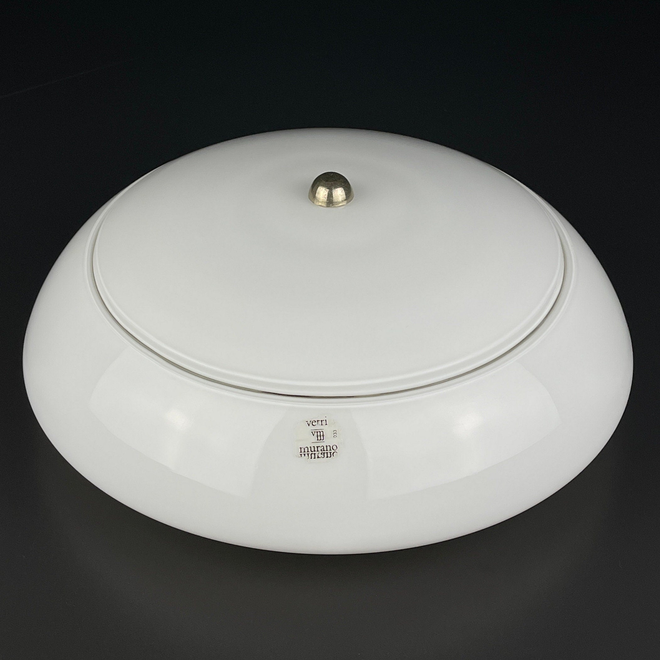 Mid-Century Murano Glass Ceiling Lamp: Vetreria De Majo, Italy 1970s