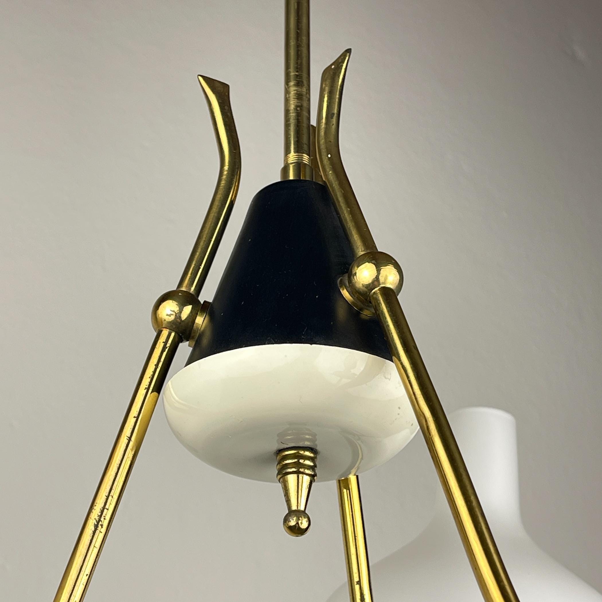Mid-century chandelier by Stilnovo, Italy 1950s, Vintage home decor