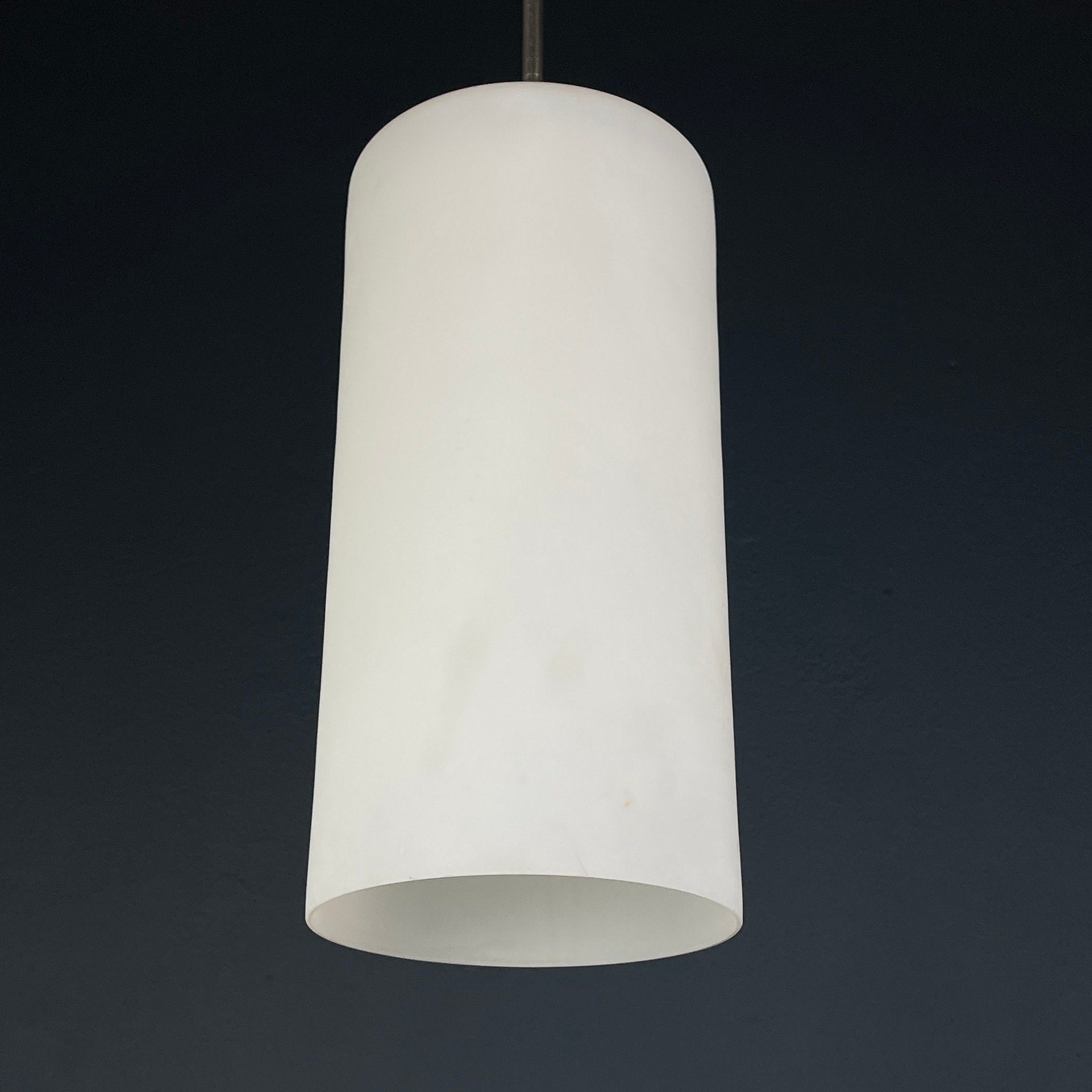 Mid-century opalin glass pendant lamp Italy 1960s Industrial italian lighting
