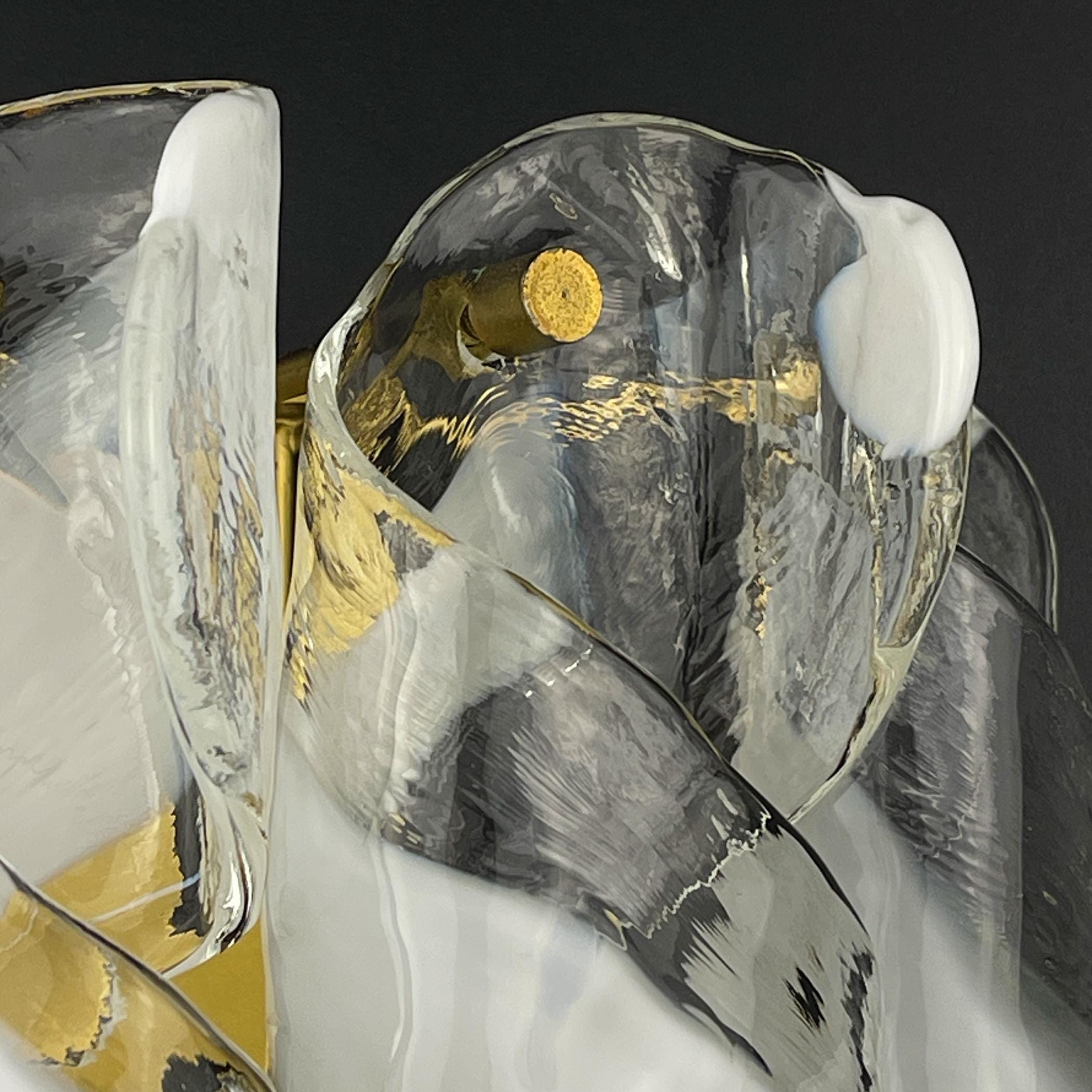 Vintage Murano wall lamp “Torciglioni” by AVMazzega, Italy 1970s,Mid-century Italian Lighting