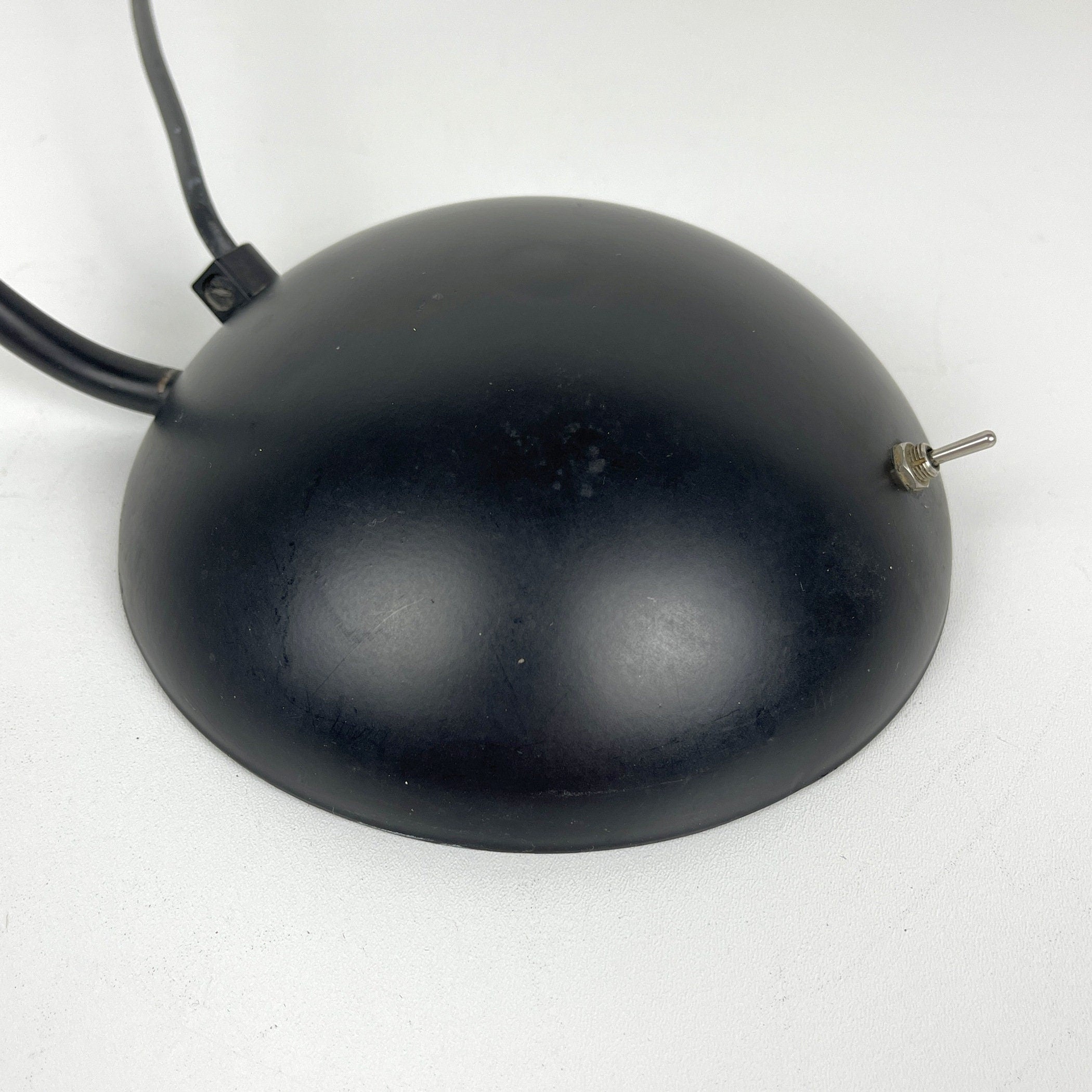 Retro black desk lamp by C. Zaffaroni, Turate (Como), Italy 1980s, retro home office