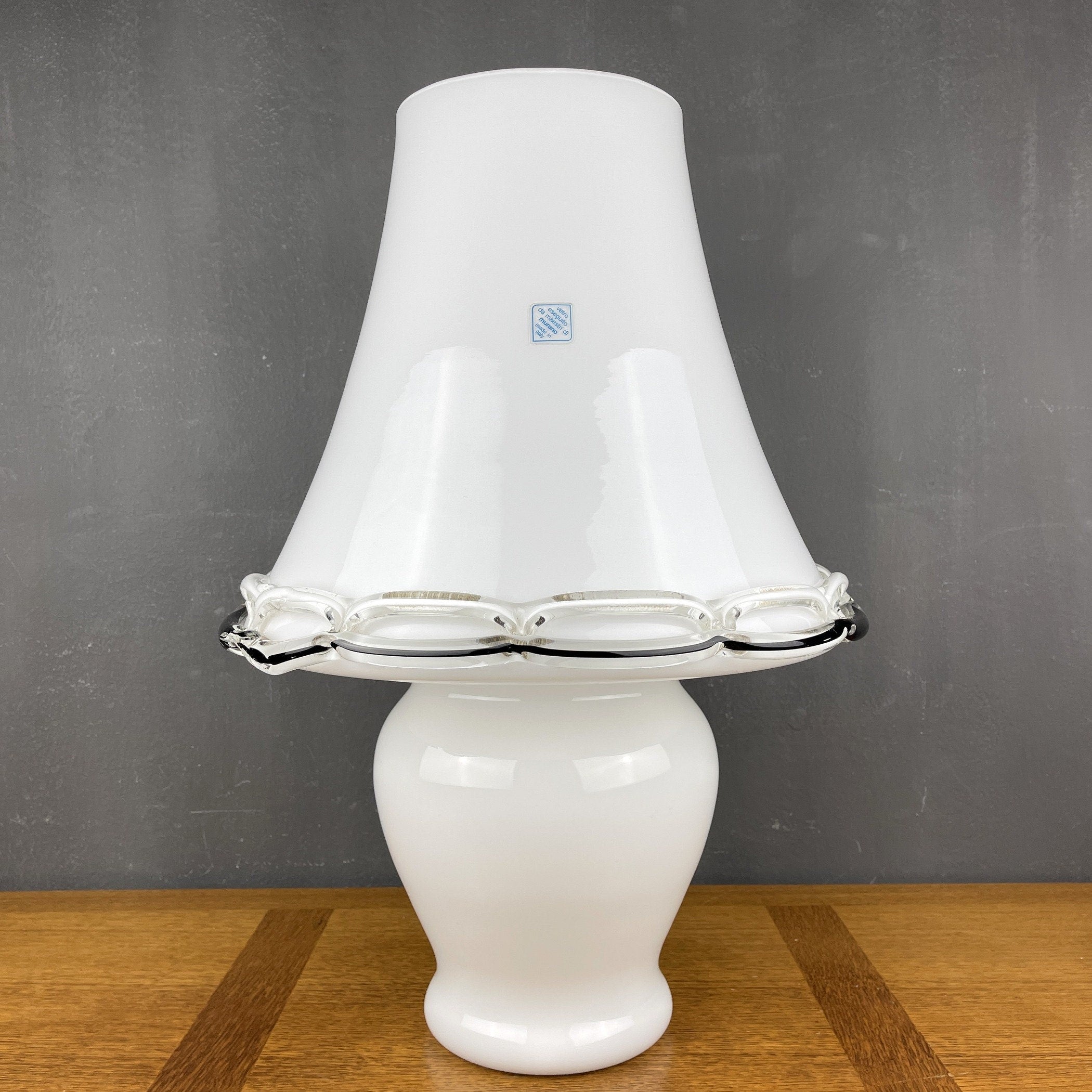 Murano Vetri large table lamp Mushroom Italy 1970s Italian Modern