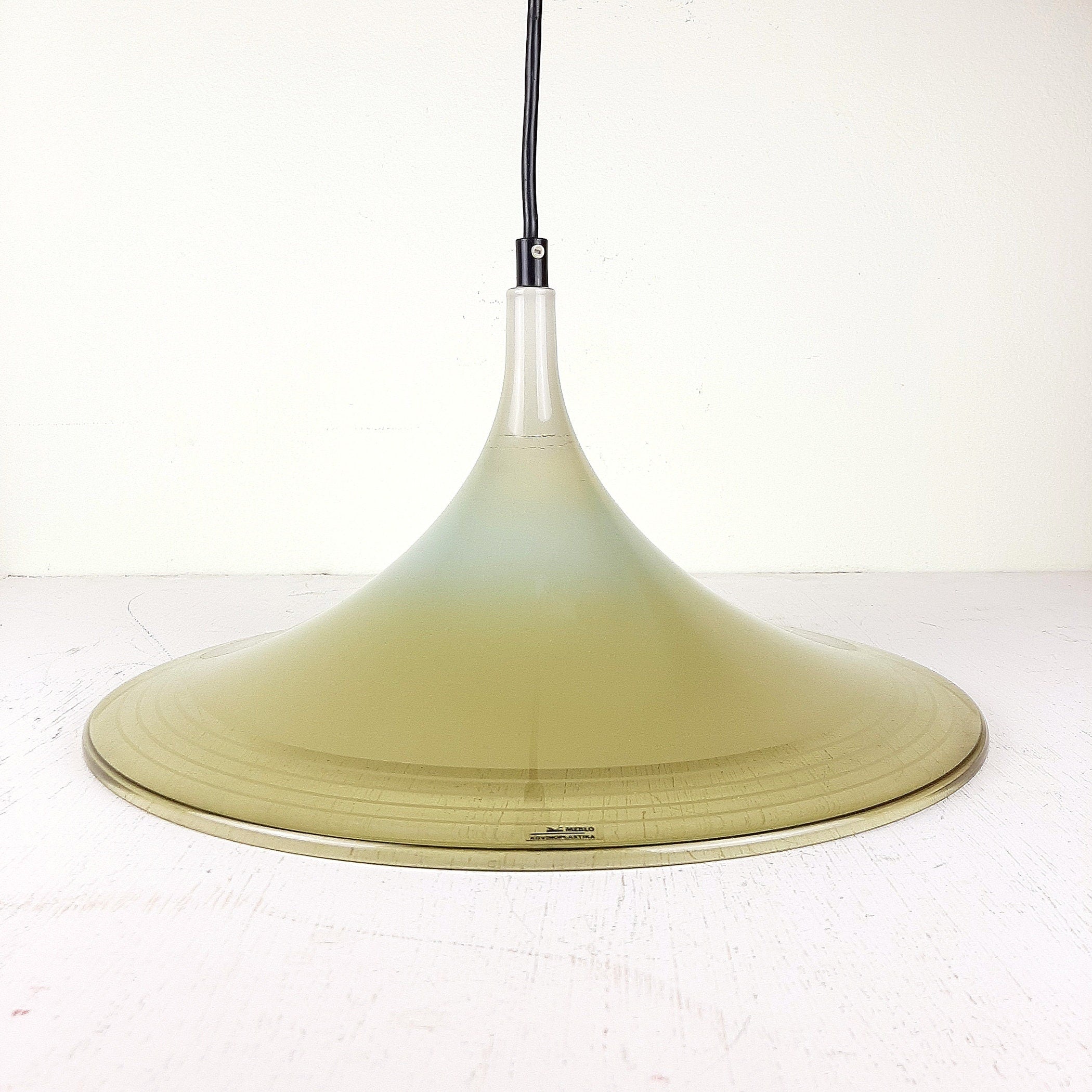Mid-century pendant lamp Meblo Guzzini 1980s Albatros Retro Light Small Yugoslavia Italy
