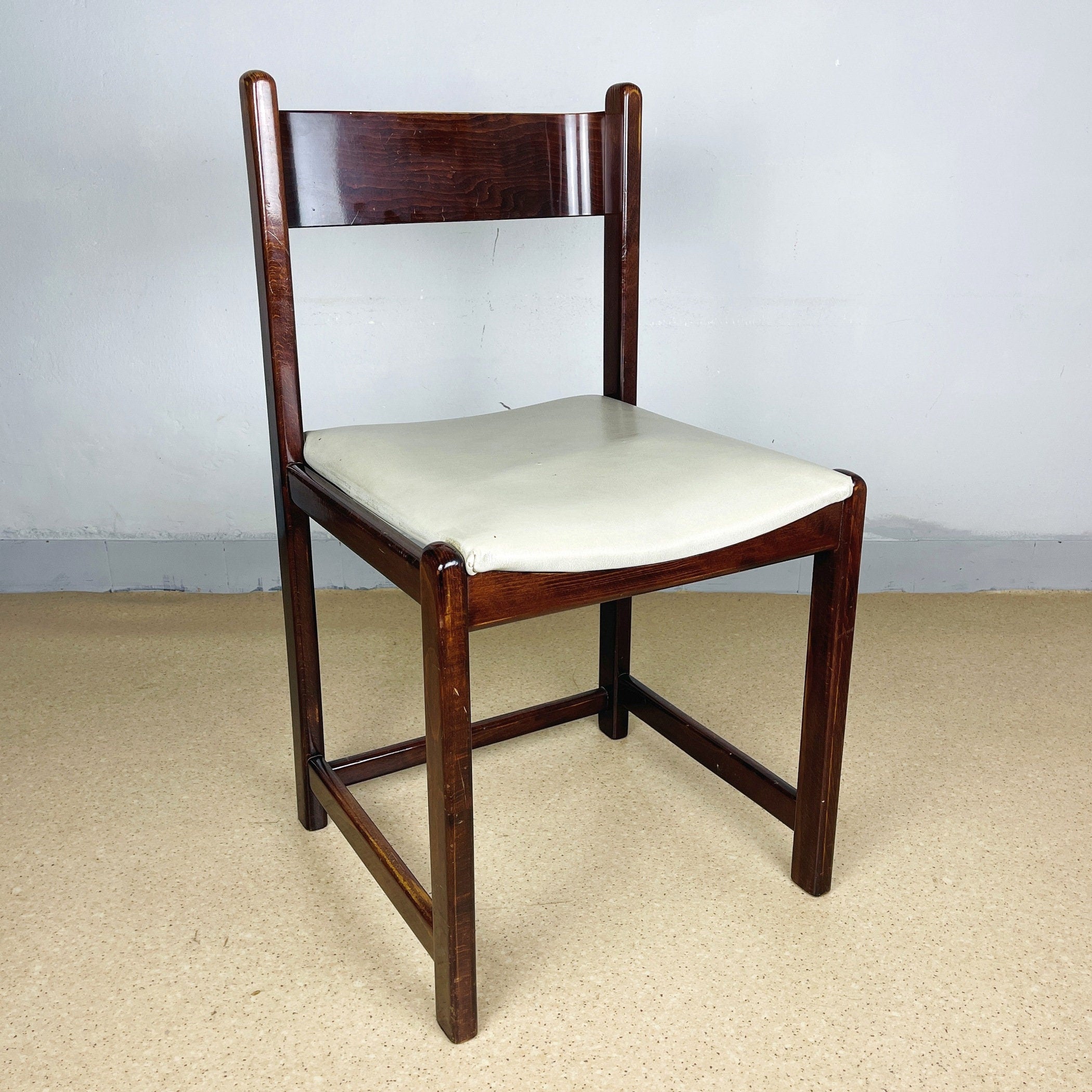Mid-century dining desk chair Italy 1960s Vintage office chair