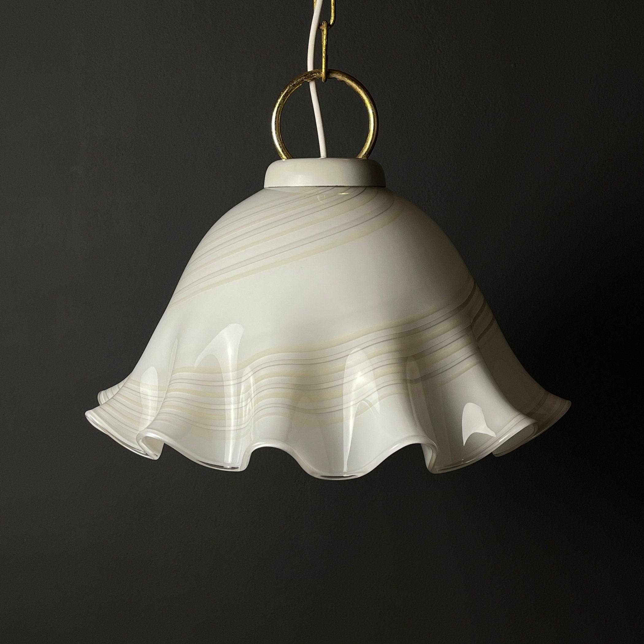 Vintage Murano Glass Fazzoletto Pendant Lamp - Mid-Century Italian Lighting