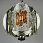 Mid-Century Amber Murano Glass Chandelier by Toni Zuccheri for VeArt, 1970s