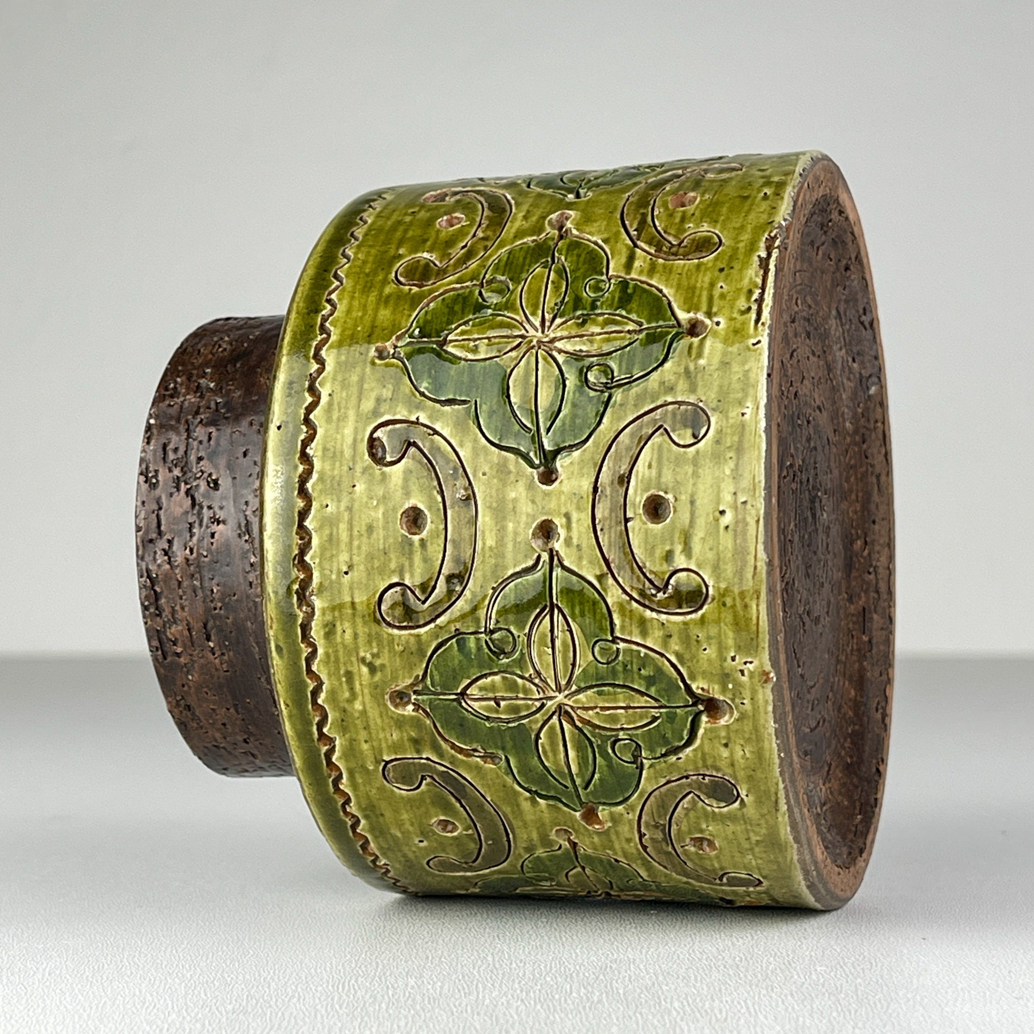 Vintage small ceramic vase, design Aldo Londi, Bitossi, Italy 1970s, Mid-century home decor