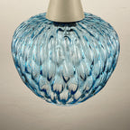 Vintage blue Murano pendant lamp by Stilnovo, Italy 1950s, Mid-century Italian modern