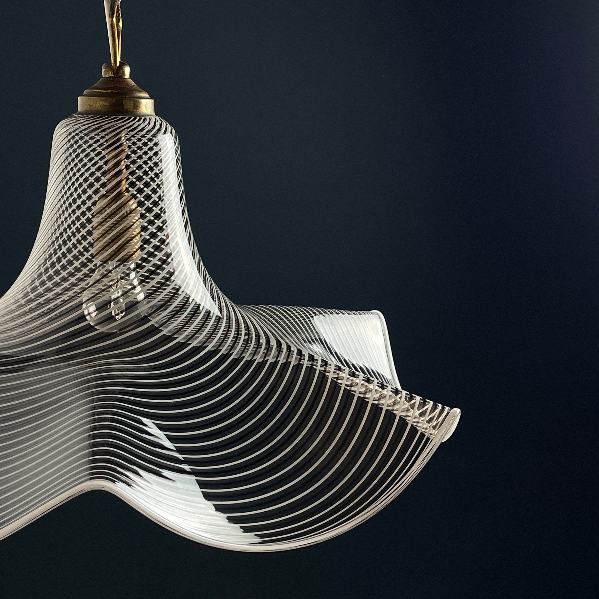 Murano glass pendant lamp Italy '70s Mid-century modern lighting