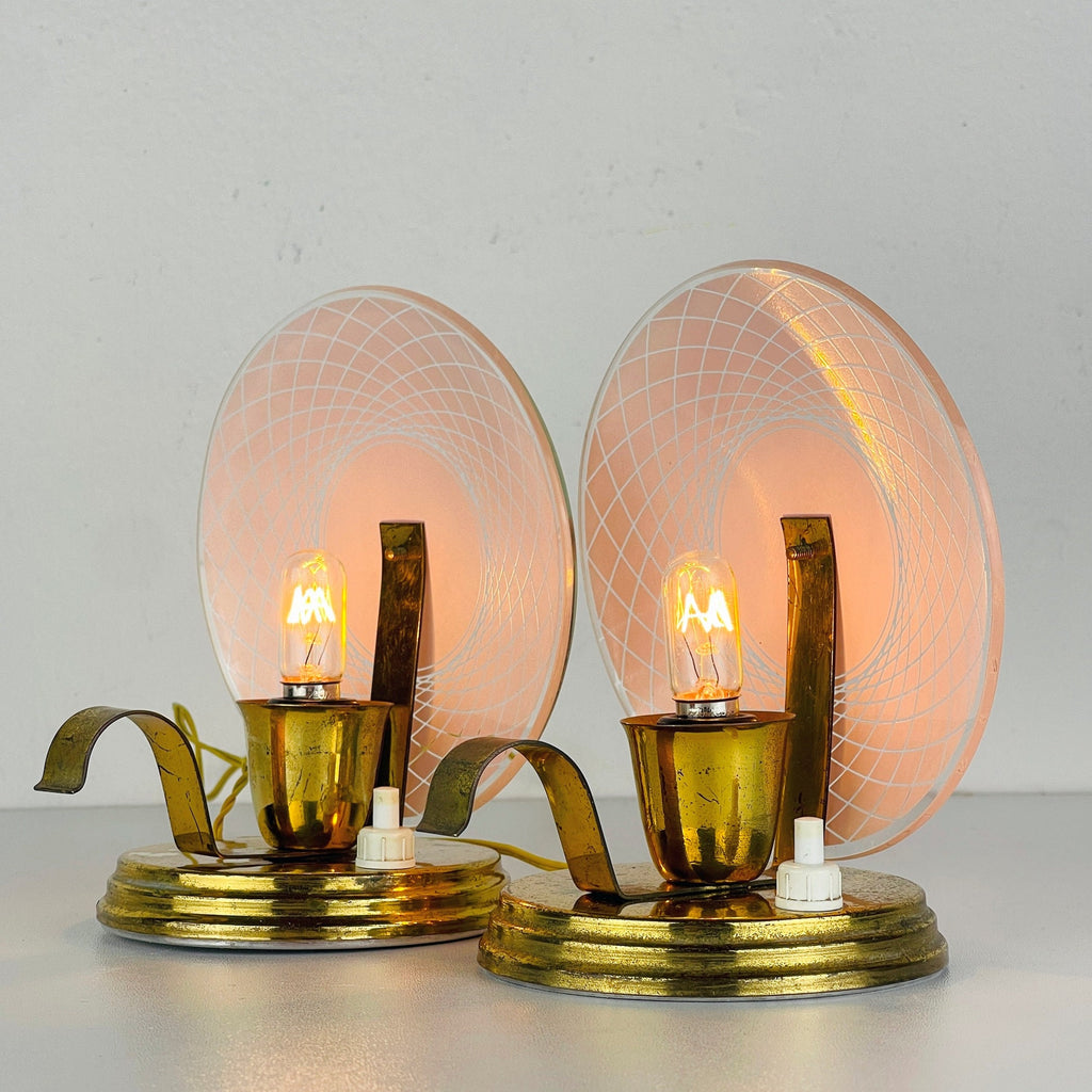 Vintage Italian Table Lamps: Mid-Century Modern Space Age UFO Lights