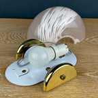 Vintage pink murano wall lamp Italy 1970s MCM murano sconce