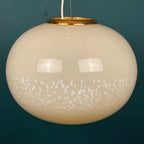 Classic beige murano pendant lamp Vetri Murano Italy 1970s Italian mid-century modern lighting