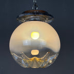 Large murano glass pendant lamp by Mazzega Italy 1960s Mid-century lighting