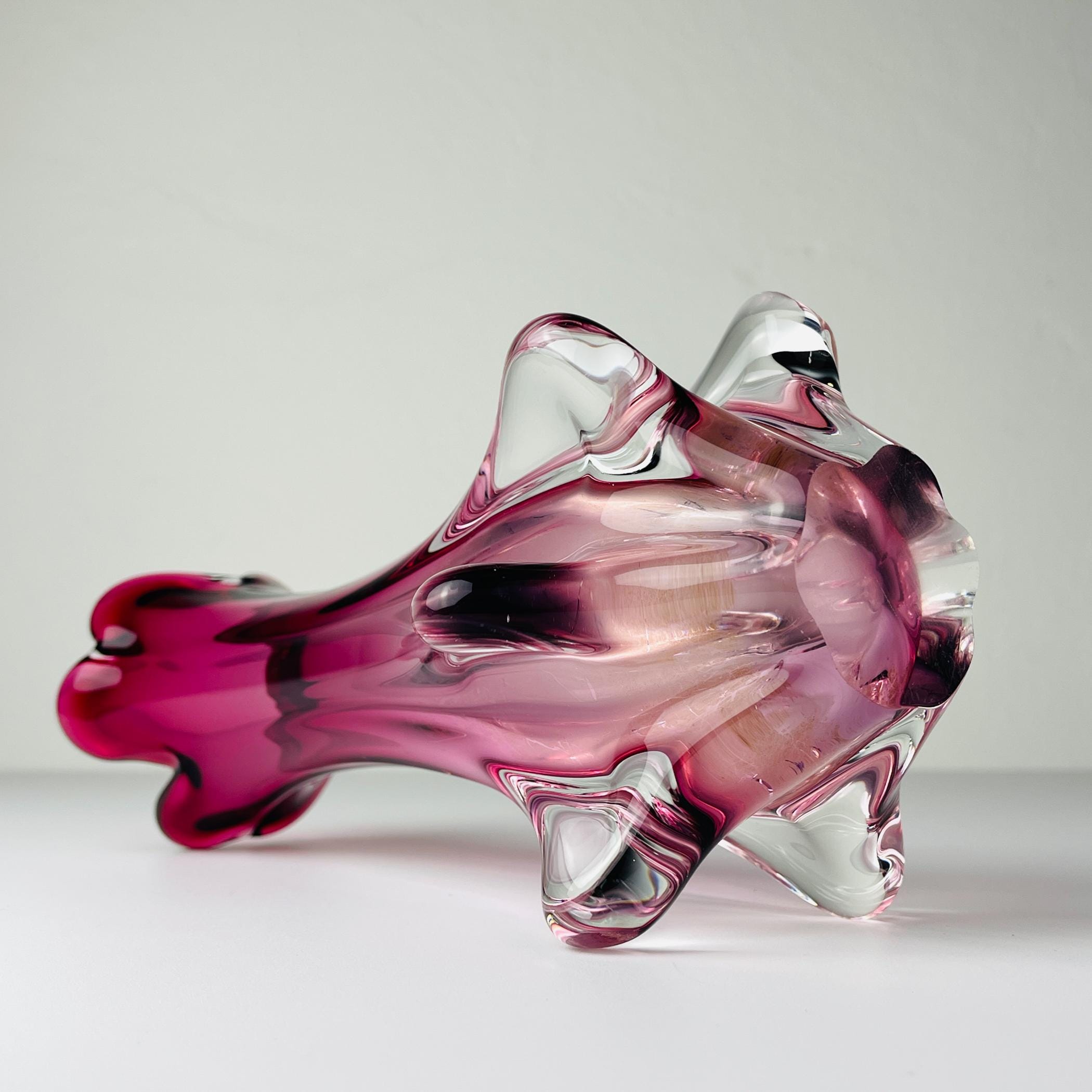 Vintage Murano vase Chambord by Fratelli Toso, Italy 1960s