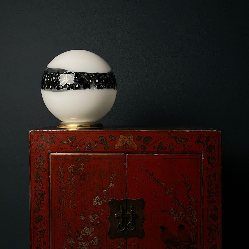 Mid-Century Modern Murano Glass Table Lamp: Italian 1970s Lighting