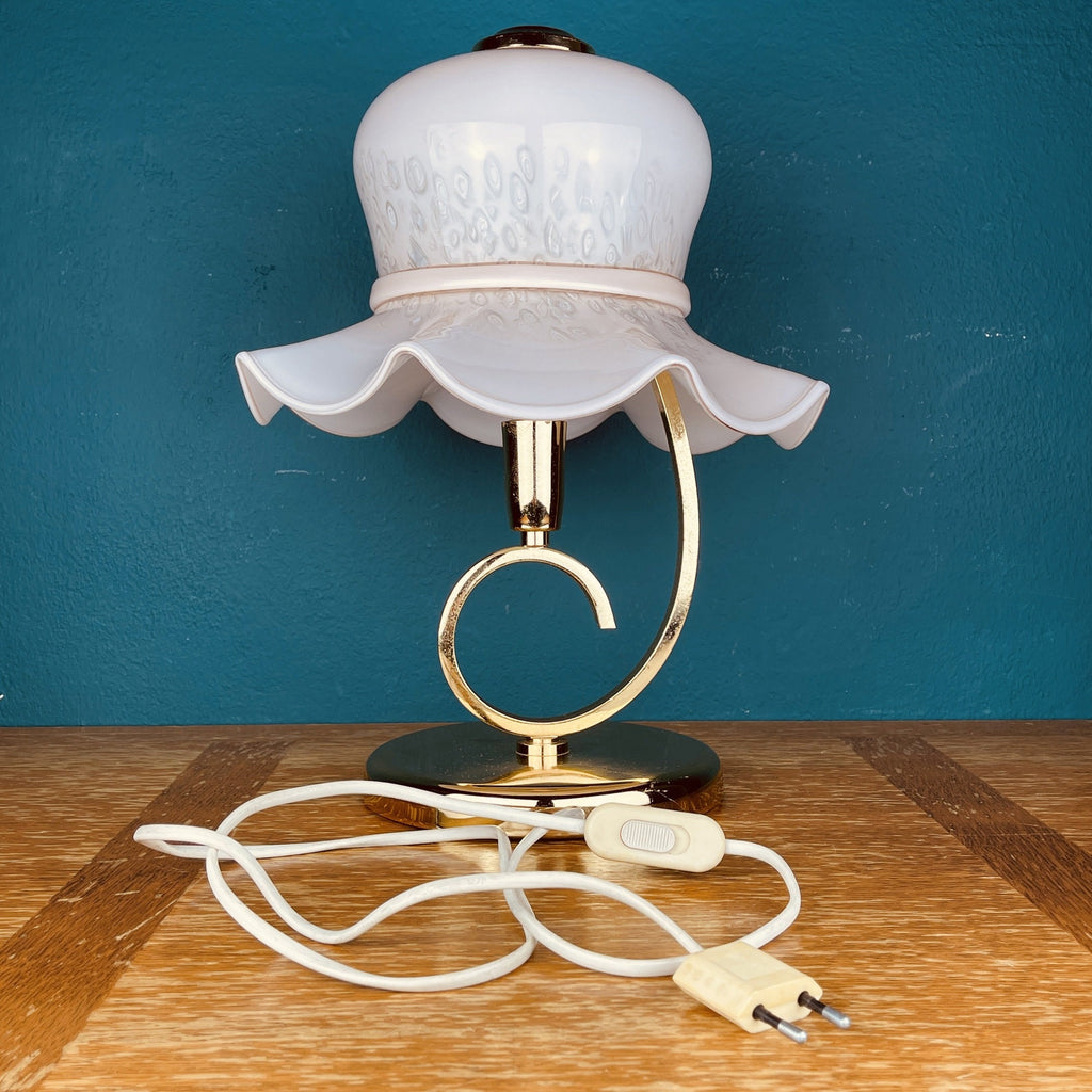 Pink Murano Glass Table Lamp: Italian Mid-Century Lighting