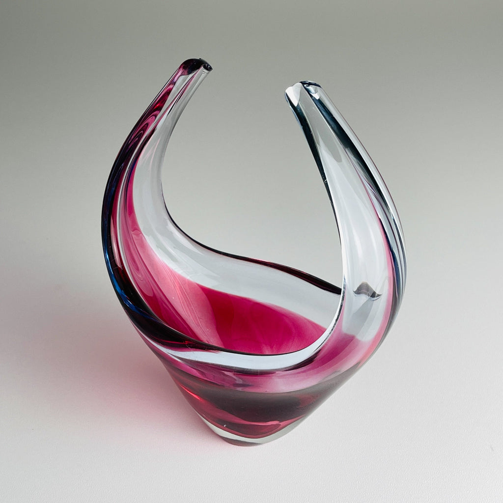 Vintage small murano vase Italy 1970s, Mid-century modern design