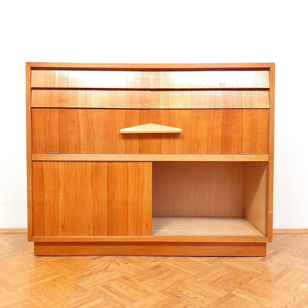Mid-century retro wood chest of drawers 60s Modern  Scandinavian Style Vintage
