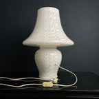 Large Classic white murano table lamp Mushroom Italy 1970s Italian Modern Retro home decor