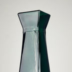 Vintage green bottle glass vase, Italy, 1980s