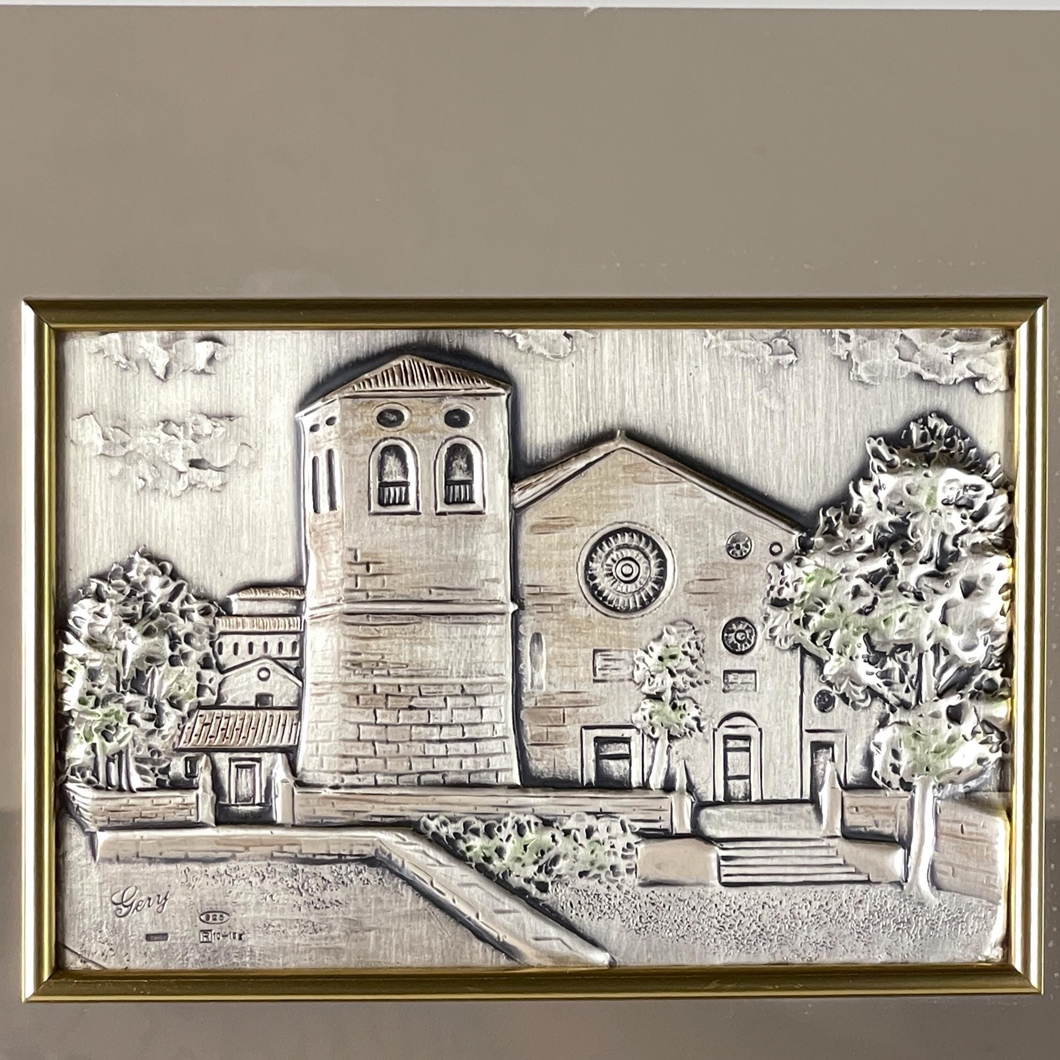 Original Silver and Gold relief picture collection AG3, Italy, 2000s, Vintage home decor