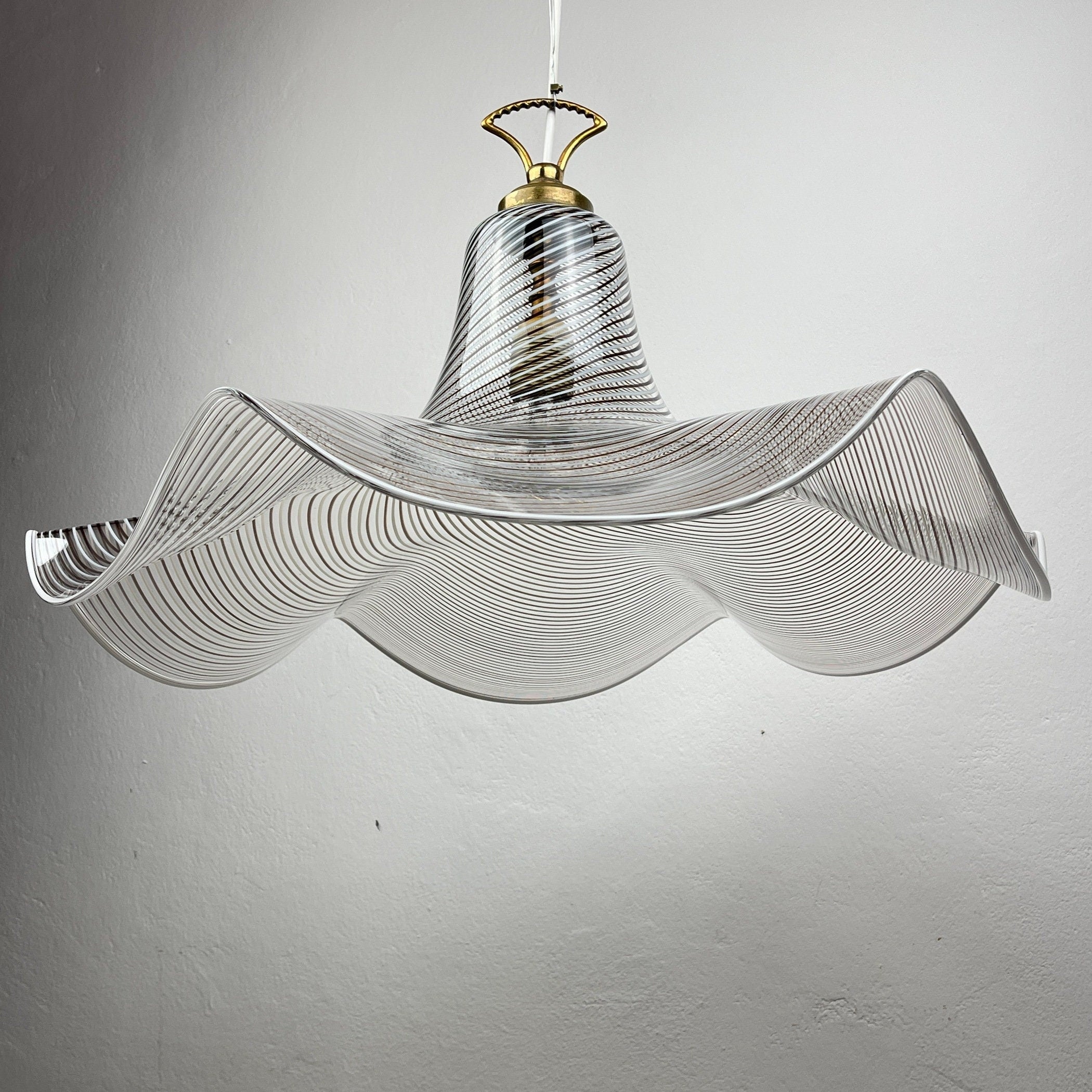 Murano glass pendant lamp Italy '70s Mid-century modern lighting