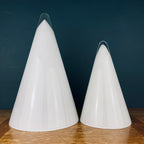 Pair of murano table lamps Cone Italy 1970s Italian Modern Mid-century home decor