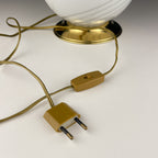 Vintage white murano table lamp Italy 1970s, Mid-century modern design