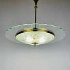 Vintage Fontana Arte Disk Chandelier by Pietro Chiesa, 1940s Italian Lighting