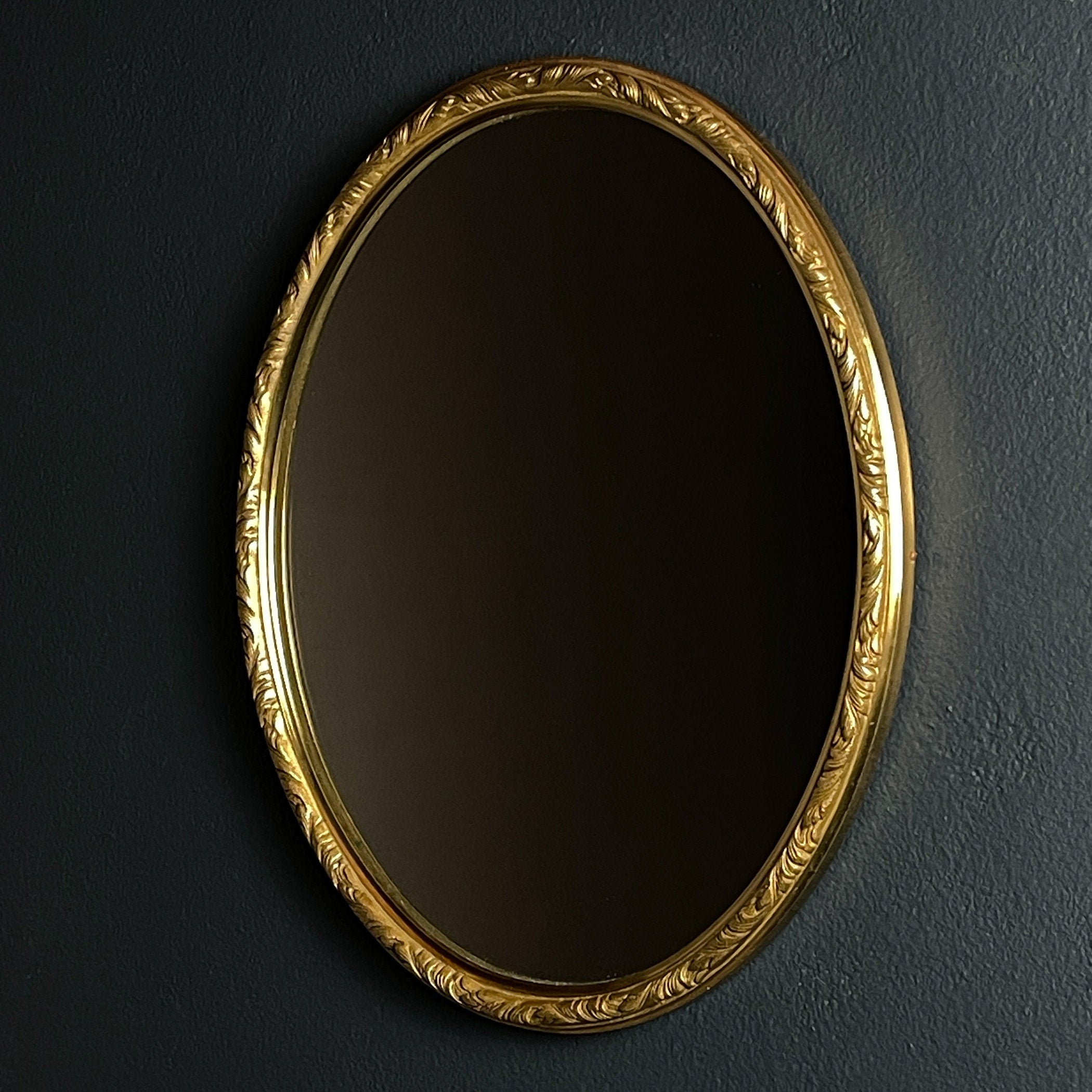 Vintage Mirror in brass frame, Italy 1950s, Retro home decor