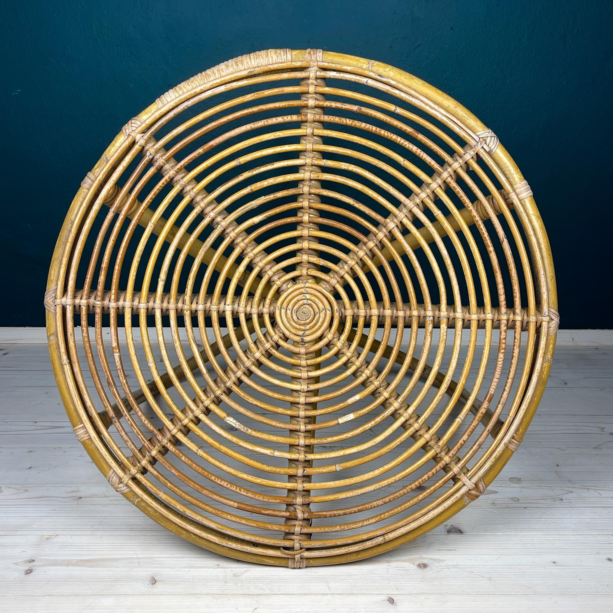 Vintage bamboo coffee table, Italy 1960s