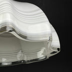 Vintage Swirl Murano Glass Pendant Lamp: 1970s Italian Mid-Century Lighting