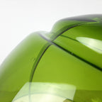 Vintage Green Glass Pendant Lamp: Mid-Century Modern Sijaj Hrastnik, Yugoslavia 1960s