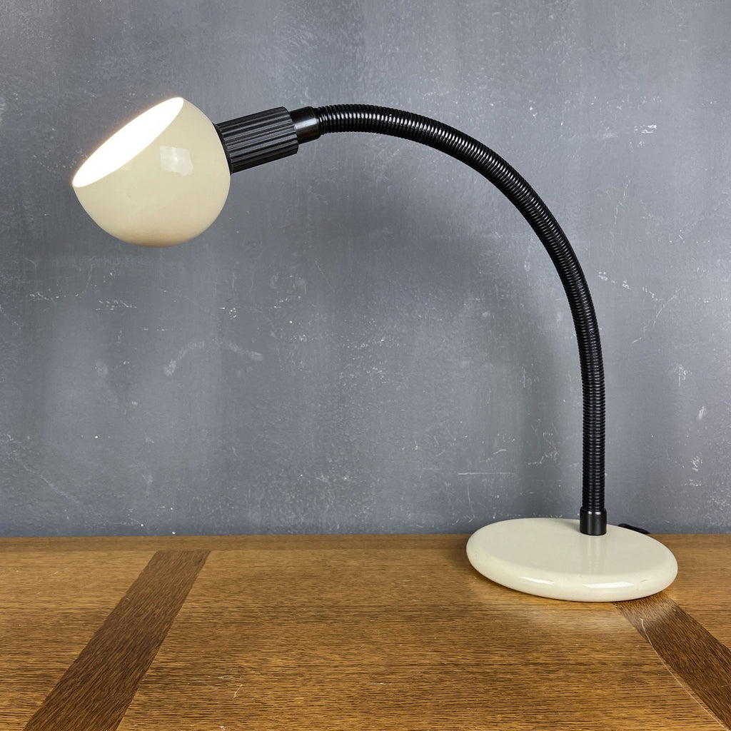 Retro beige desk lamp Italy 1980s Goose table lamp