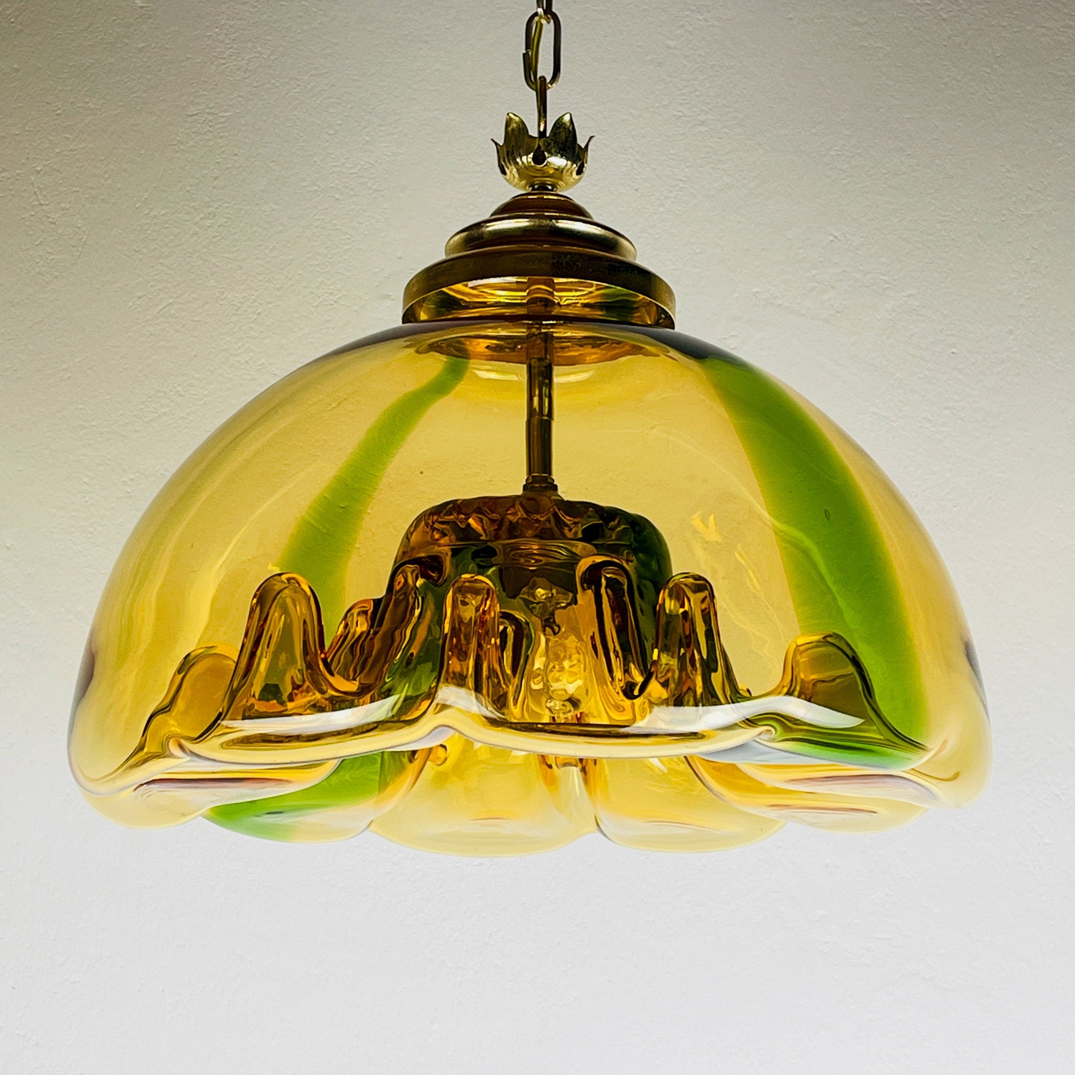 Mid-century murano pendant lamp Medusa, Italy 1960s, Vintage home decor