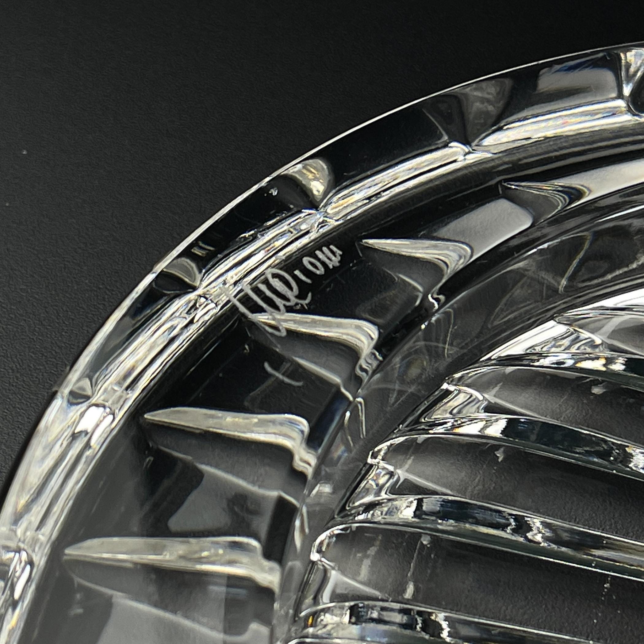 Original crystal glass ashtray by Mario Cioni, Italy, 1970s, Vintage Home Decor