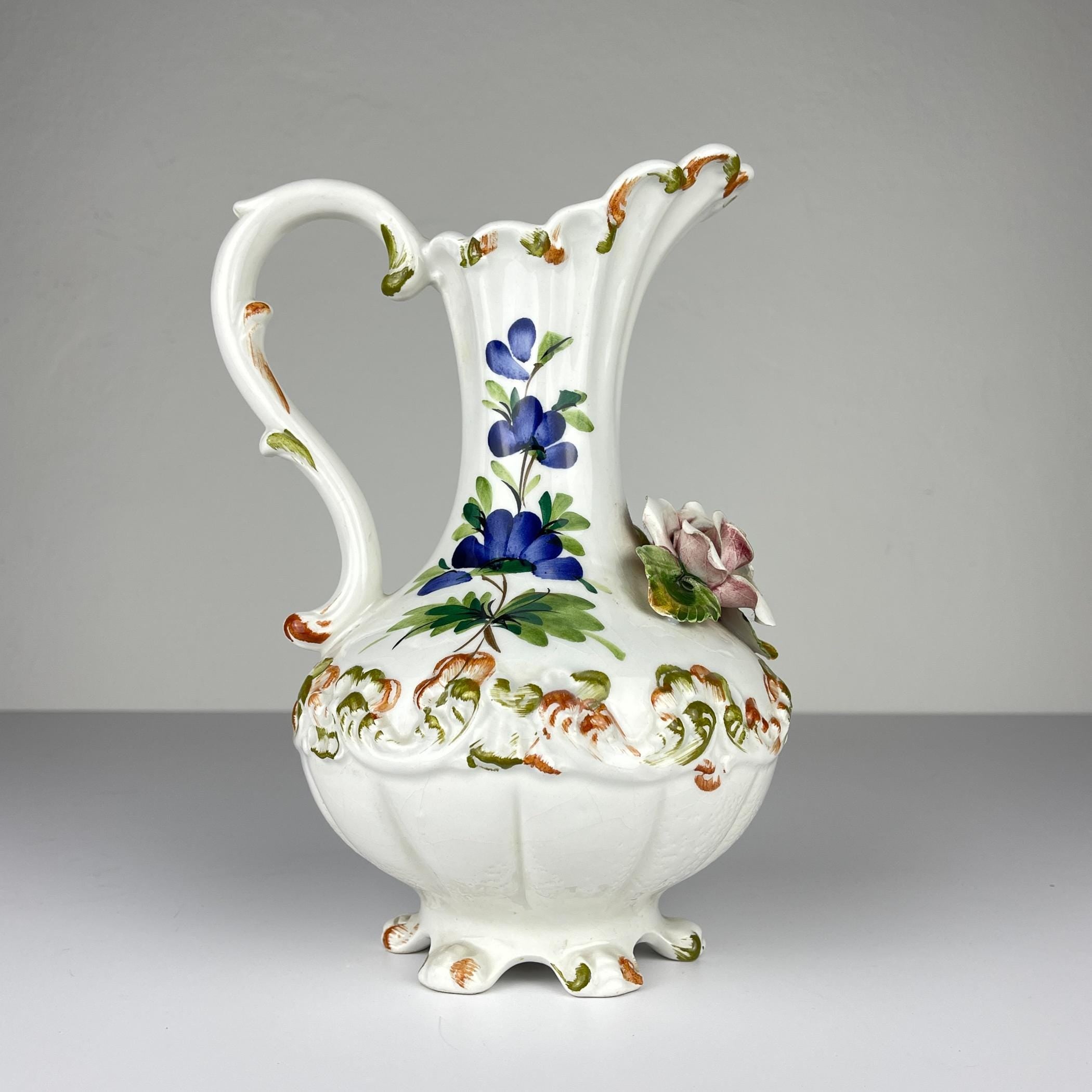 Original classic Ceramic Pitcher, Mid 20th Century, Italian home decor
