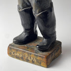 Antique terracotta sculpture Boy "Como Papá", Spain, 1900-1930s