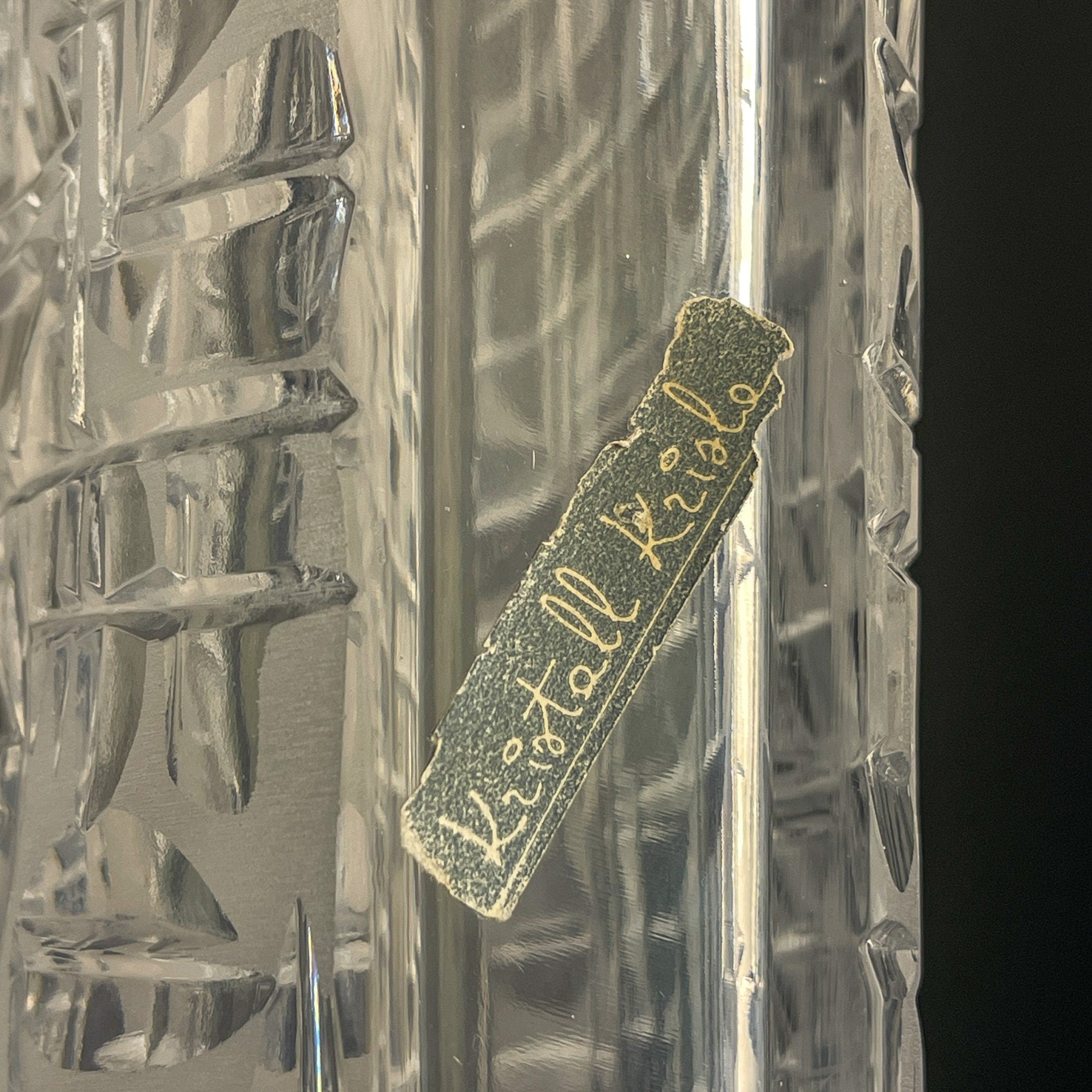 Original crystal vase by Kristall Krisla, Italy 1960s, Vintage home decor