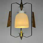 Vintage pendant lamp by Stilnovo Italy 1950s Mid-century italian lighting