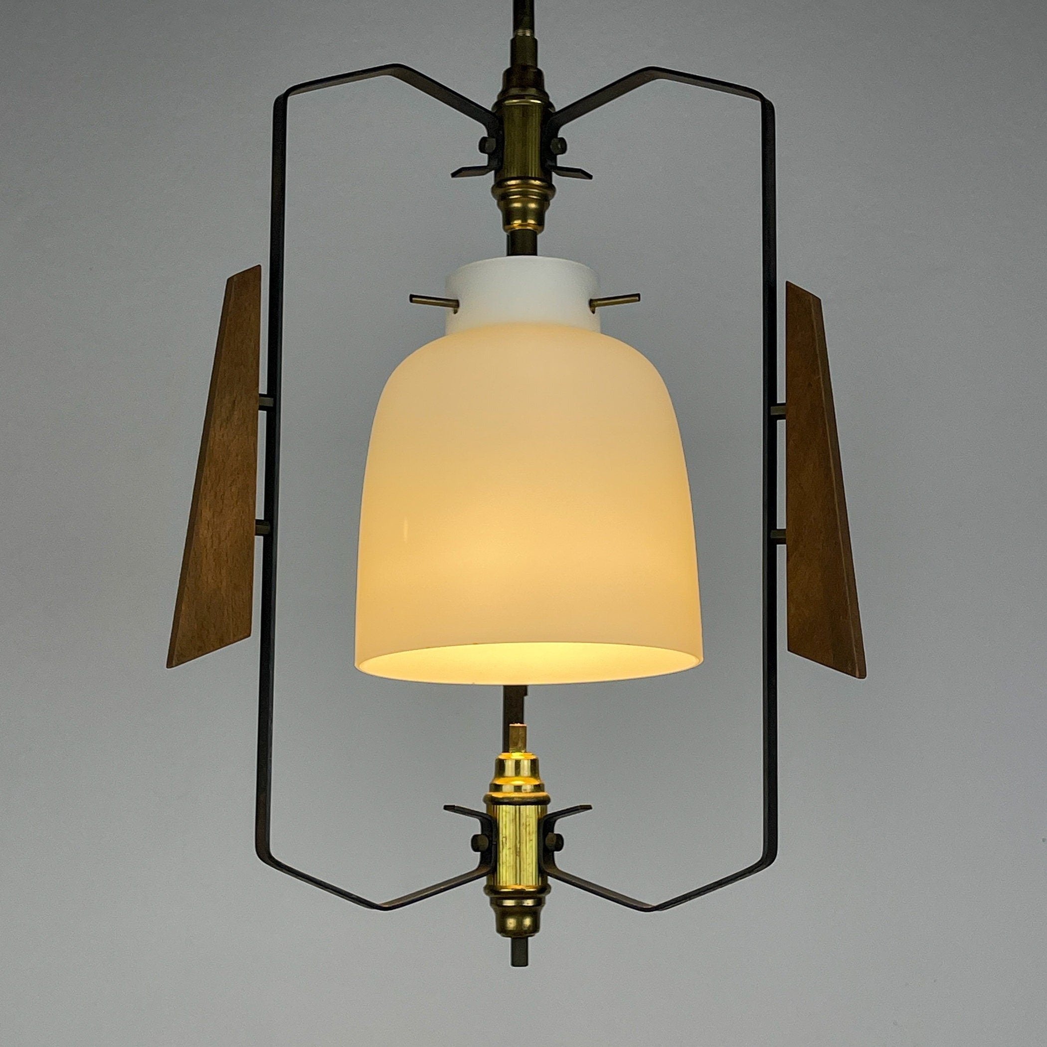 Vintage pendant lamp by Stilnovo Italy 1950s Mid-century italian lighting