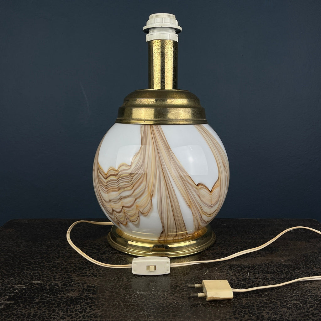Murano table lamp Italy 1970s mid-century modern italian home decor