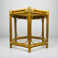 Vintage rattan coffee table, Italy 1960s