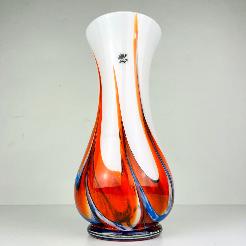Carlo Moretti Murano Glass Vase: Hand-Cut Italian Art, 1970s